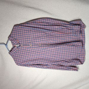 Mens XL Sonoma long sleeve shirt with a blue and red checkered pattern